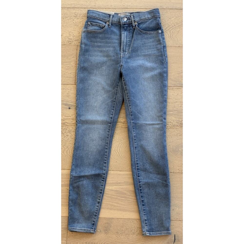 NWT Everlane Jeans Women’s S 28 Crop Curvy High Rise Skinny Dark Wash Blue Denim
